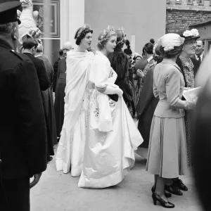 La coronación 1953 ensayo de vestuario completo en la Abadía de Westminster, Londres, viernes 29 de mayo de 1953.
