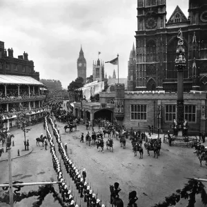 Aerial View of Coronation Procession Print, 12th May 1937