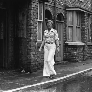 Coronation Street producer Susi Hush on the set of the soap. 14th August 1974 Coronation Street producer Susi Hush on the set of the soap. 14th August 1974