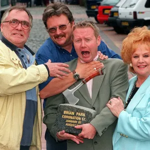 Coronation Street Cast Farewell Brian Park Print August 1998 Coronation Street Cast Farewell Brian Park Print August 1998