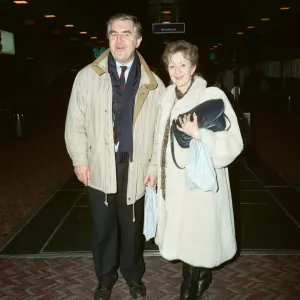 Coronation Streets Thelma Barlow and Peter Baldwin at Heathrow Airport Coronation Streets Thelma Barlow and Peter Baldwin at Heathrow Airport
