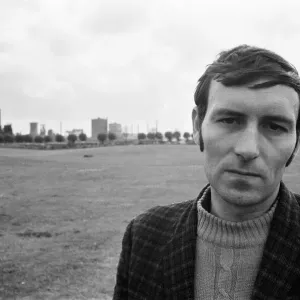 Councillor Jim Hudson, pictured in the shadow of the Irlam Steel works. 23rd June 1972