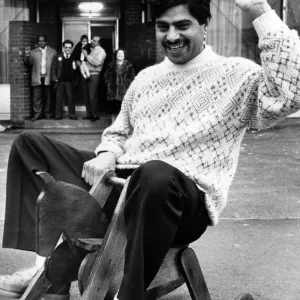 Councillor Raj Malhotra on Rocking Chair Print 1988