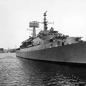 The County Class Destroyer HMS Norfolk seen here at her beth in Middlesbrough Dock during