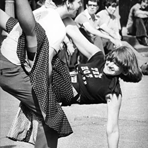A couple enjoying rock n roll dancing - Jiving 01 / 06 / 82 circa
