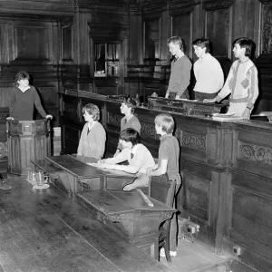 Court in the act... nearly 30 fourth-year pupils from Rawthorpe High School had a brief Court in the act... nearly 30 fourth-year pupils from Rawthorpe High School had a brief
