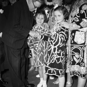 Covent Garden Flower Show 12th June 1951 Herbert Morrison MP seen here meeting Covent Garden Flower Show 12th June 1951 Herbert Morrison MP seen here meeting