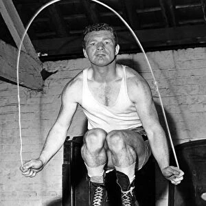 Coventry boxer Mick Leahy, training for his title fight. 21st May 1963