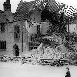 One of the many Coventry buildings that was badly damaged during the blitz on 14th