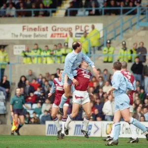 Coventry City 2 v West Ham United 0, Premier League match at Highfield Road