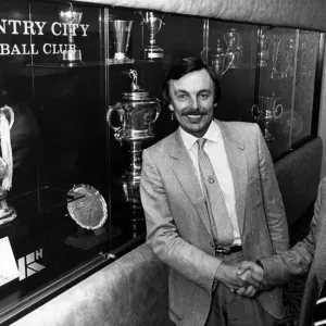 Coventry City Chairman John Poynton Shakes Hands with Graham Ratcliffe Print Coventry City Chairman John Poynton Shakes Hands with Graham Ratcliffe Print
