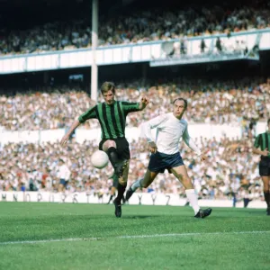 Geoff Strong in Action with Alan Gilzean Print 1970 Geoff Strong in Action with Alan Gilzean Print 1970