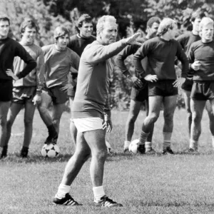 Coventry City manager Dave Sexton takes training with players. 19th May 1981 Coventry City manager Dave Sexton takes training with players. 19th May 1981