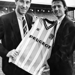 Coventry City Print - Ray Woods with Terry Butcher, 21st January 1991