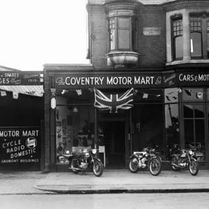Coventry Motor Mart Print circa 1953 Coventry Motor Mart Print circa 1953