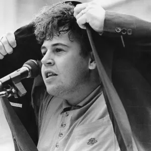 Coventry Nurse Takes Cover in Precinct Print, 20th June 1990