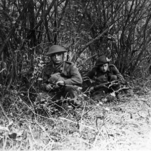 A covering party coming up in the Monmouthshire exercise. May 1942