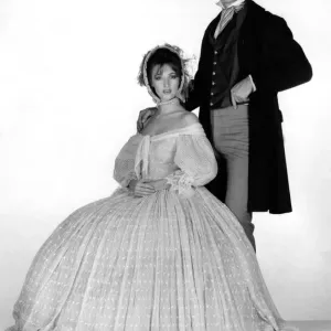 Victorian Era Print: Man and Woman in Formal Attire Victorian Era Print: Man and Woman in Formal Attire
