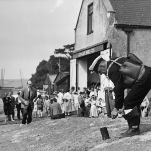 Coxswain Bob Davies prepares to fire the last maroon as the Ferryside station prepares to Coxswain Bob Davies prepares to fire the last maroon as the Ferryside station prepares to