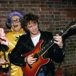 Craig Mclachlan the actor and singer with the man who plays the part of Dame Edna Craig Mclachlan the actor and singer with the man who plays the part of Dame Edna