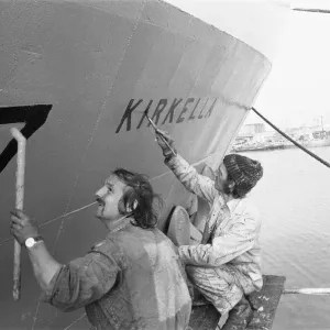 Kirkella Stern Trawler Repainting Print, 28th August 1979 Kirkella Stern Trawler Repainting Print, 28th August 1979