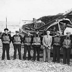Crew of Lifeboat Guide of Dunkirk, Cadgwith, Cornwall. 12th June 1947