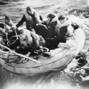 The crew of a Short Sunderland flying boat, shot down recently in the Bay of Biscay by a The crew of a Short Sunderland flying boat, shot down recently in the Bay of Biscay by a