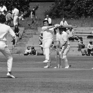 Cricket match in Acklam Park. Middlesbrough, North Yorkshire. 1973 Cricket match in Acklam Park. Middlesbrough, North Yorkshire. 1973