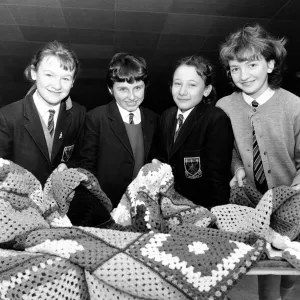 Crochet work at Springfield Primary School. 1971 Crochet work at Springfield Primary School. 1971