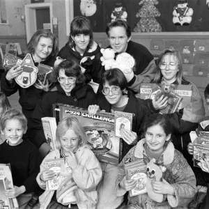 Crosland Hill Methodist Church collecting toys for Examiner Christmas Toy appeal