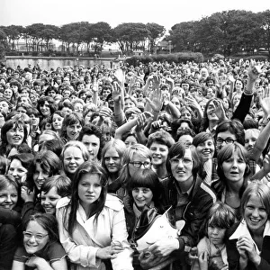 The crowd that gathered for the BBC Road Show in South Shields in 1975