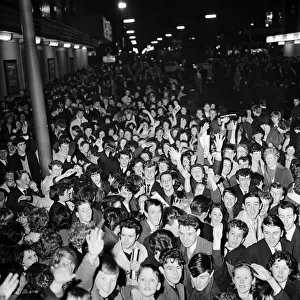 Crowd Scene in Belfast, Northern Ireland, where The Beatles performed a Concert at