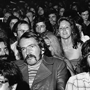 Crowds of people at a Rolling Stones concert, 1973