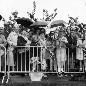 Queen Elizabeth II Solihull Visit Print 1962 Queen Elizabeth II Solihull Visit Print 1962