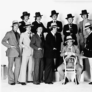 Crystal Palace football team seen here dressed as gangsters. Circa 1974