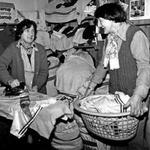 Crystal Palace laundry ladies prepare the shirts before a game against Manchester United Crystal Palace laundry ladies prepare the shirts before a game against Manchester United