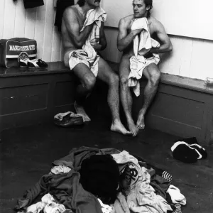 Crystal Palace players Jim Cannon and Bill Smillie relax after a training session Crystal Palace players Jim Cannon and Bill Smillie relax after a training session