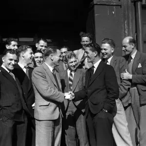 Crystal Palace players welcome their new manager Ronnie Rooke to the club Crystal Palace players welcome their new manager Ronnie Rooke to the club