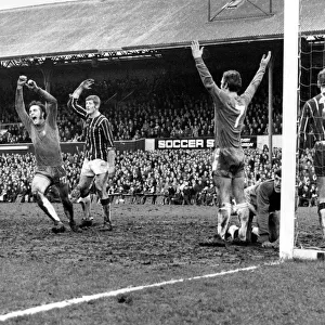 Crystal Palace v. Chelsea. Chelsea celebrate after Hutchinson scores their 4th goal