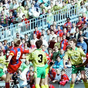 Crystal Palace v Norwich 1992 Print: Chris Sutton Header