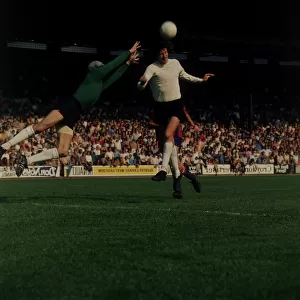 Crystal Palace v Notts County 1973. Roy Brown goalkeeper jumping for ball