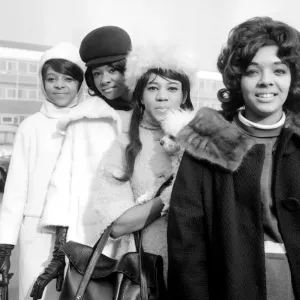 The Crystals February 1964 Singing group arrive in England for tour The Crystals February 1964 Singing group arrive in England for tour