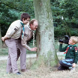 Cub Scouts at Bradley Wood Camp Site Print 1991