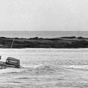 Cullercoats inshore boat. Dinghy. Boat numbering is D-229 Cullercoats inshore boat. Dinghy. Boat numbering is D-229