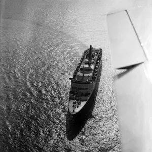 The Cunard liner Queen Elizabeth II, 17th July 1974 The Cunard liner Queen Elizabeth II, 17th July 1974