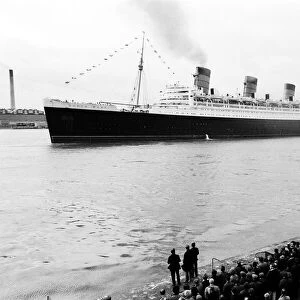 The Cunard White Star liner Queen Mary sails for the last time