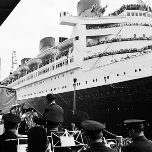 The Cunard White Star liner Queen Marys last Atlantic run. 27th September 1967 The Cunard White Star liner Queen Marys last Atlantic run. 27th September 1967