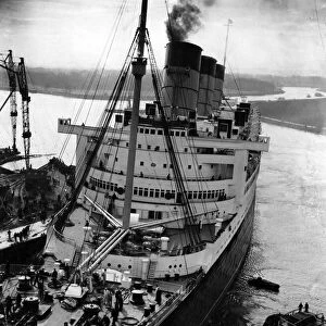 The Cunard White Star ocean liner Queen Mary, 26th March 1936
