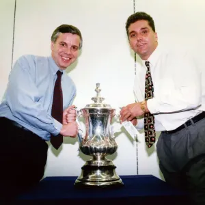 Up for the cup... Scouseology captain, the Echos Ken Rogers (left