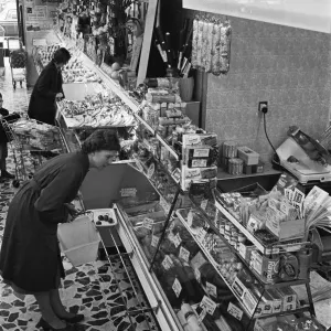 Customers at the English and Continental Cold Meats counter of the Nottingham Co-Op Customers at the English and Continental Cold Meats counter of the Nottingham Co-Op